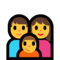 Family: Man, Woman, Boy emoji on Microsoft